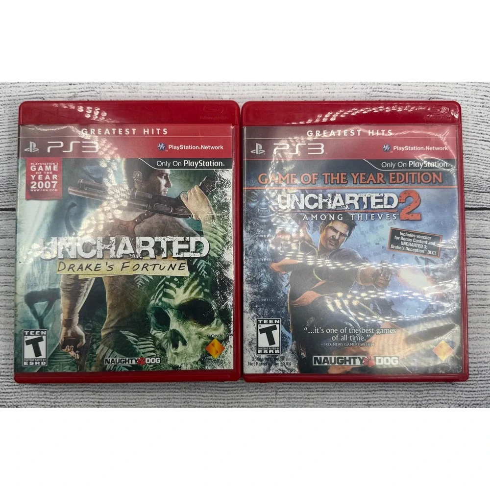 Uncharted 1 & 2 Pak - Sony PlayStation 3 PS3‎ Complete Tested